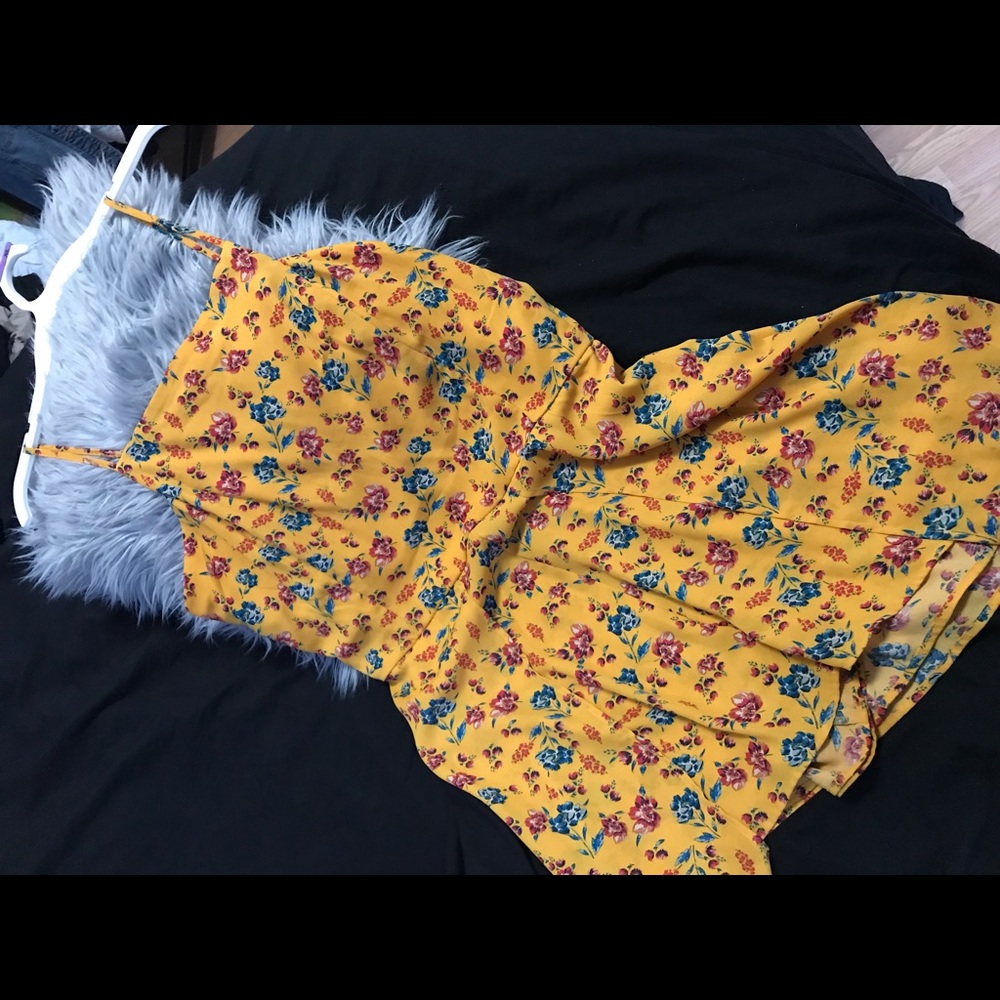Yellow Floral Romper